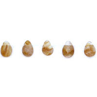 Coffee Quartz Faceted Flat Briolette