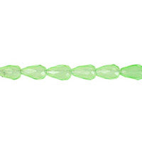 Light Green Jade Quartz Briolette Faceted Beads, 16-Inch Strand, Beads for Jewelry Making