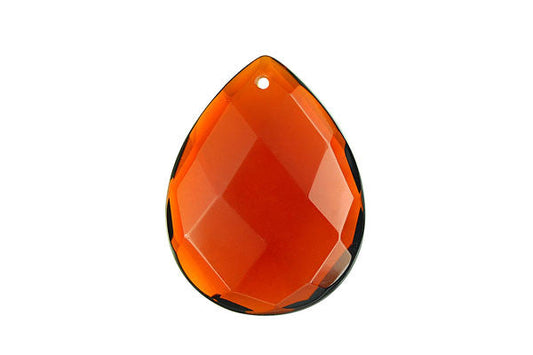 Pendant Amber Quartz Faceted Flat Briolette