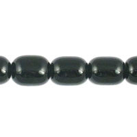 Black Onyx Drum Beads, 16-Inch Strand, Beads for Jewelry Making