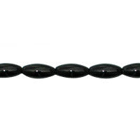 Black Onyx Rice Beads, 16-Inch Strand, Beads for Jewelry Making