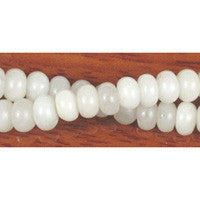 White Marble Rondelle Beads, 16-Inch Strand, Jewelry Making Supplies