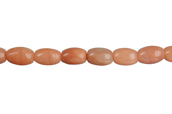 Peach Aventurine Drum Beads, 16-Inch Strand, Beads for Jewelry Making