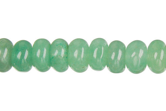 Green Aventurine Rondelle Beads, 16-Inch Strand, Beads for Jewelry Making