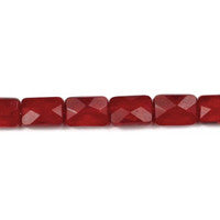 Garnet Quartz Rectangle Faceted Beads, 16-Inch Strand, Beads for Jewelry Making