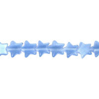 Cat's Eye Fiber Optic Glass Star Beads - Blue - Star - 9x9mm - 16-inch | SKU 97117 - unbranded beads for jewelry making