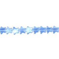 Cat's Eye Fiber Optic Glass Star Beads - Powder Blue Star - 7x7mm - 16-inch - unbranded beads for jewelry making