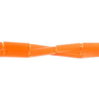 Orange Tube Beads, 16-Inch Strand, Beads for Jewelry Making