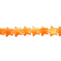 Cat's Eye Fiber Optic Glass Star Beads - Orange - Star - 9x9mm - 14-15-inch - unbranded beads for jewelry making