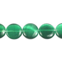 Emerald Coin Beads, 16-Inch Strand, Beads for Jewelry Making