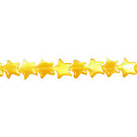 Cat's Eye Fiber Optic Glass Star Beads - Yellow Star - 7x7mm - 16-inch - unbranded beads for jewelry making