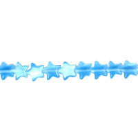 Cat's Eye Fiber Optic Glass Star Beads - Light Sapphire Star - 7x7mm - 16-inch - unbranded beads for jewelry making