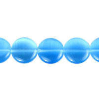 Light Sapphire Coin Beads, 16-Inch Strand, Beads for Jewelry Making