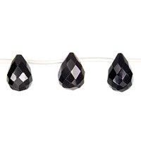 Black Quartz Faceted Briolette