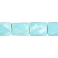 Turquoise (Light) Quartz Faceted Rectangle