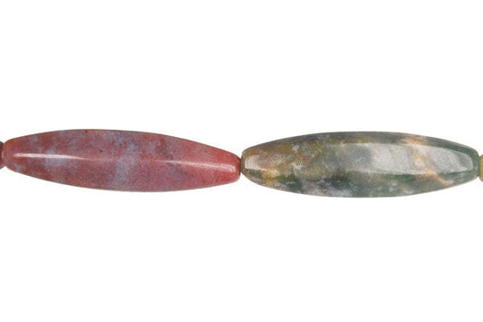 Fancy Jasper Hexagon Rice Beads