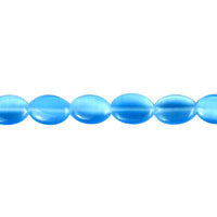 Light Sapphire (Fiber Optic) Flat Oval (A Grade)