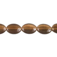 Dark Brown (Fiber Optic) Flat Oval (A Grade)