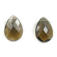 Smoky Quartz Faceted Flat Briolette