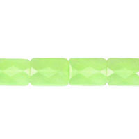 Light Green Jade Quartz Faceted Rectangle