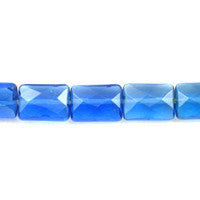 London Blue Quartz Faceted Rectangle