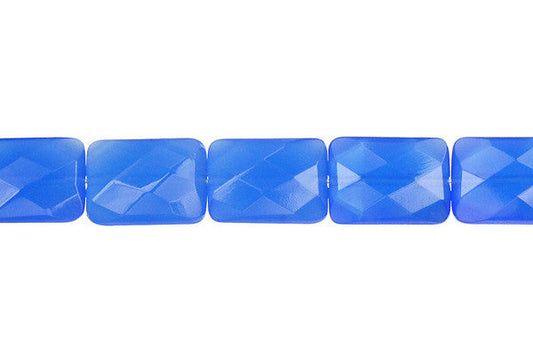 Blue Quartz Faceted Rectangle