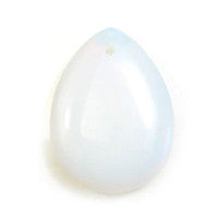 Opalite Quartz Flat Briolette Pendant, 30x40mm, 1 Piece, Pendant for Jewelry Making