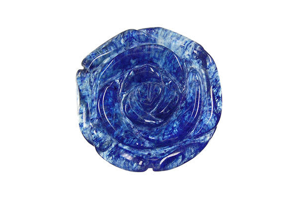 Pendant Blueberry Quartz Carved Rose