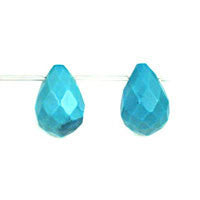 Turquoise Quartz Faceted Briolette