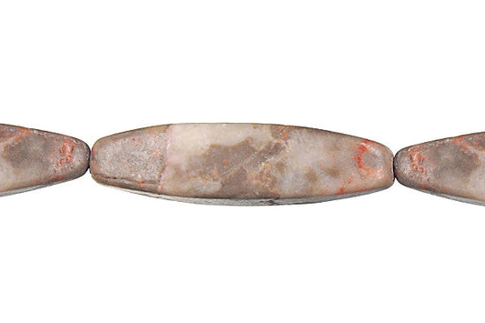 Sunset Jasper Square Rice Beads, 16-Inch Strand, Jewelry Making Supplies