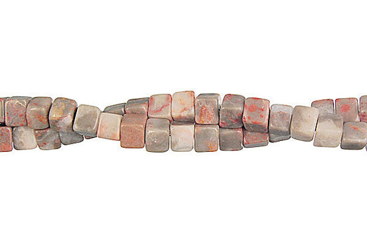 Sunset Jasper Cube Beads