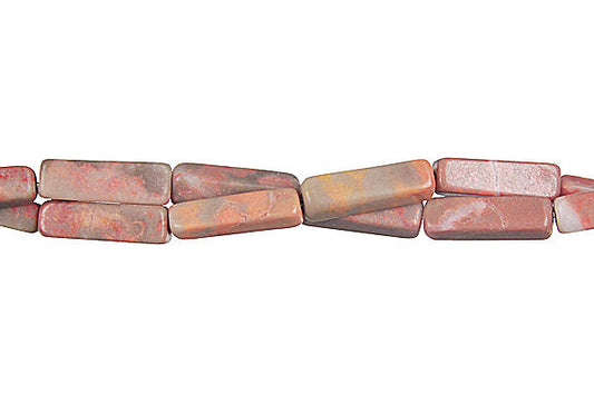 Sunset Jasper Square Tube Beads