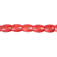 Cherry Quartz Beads - Drum - 6x9mm - 16-inch - unbranded beads for jewelry making