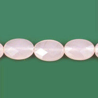 Rose Quartz Faceted Flat Oval