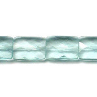 Aqua Quartz Faceted Rectangle