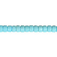 Turquoise Quartz Glass Puffy Disc Beads, 16-Inch Strand, Jewelry Making Supplies