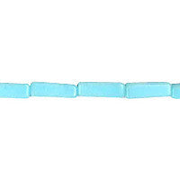 Turquoise Quartz Glass Square Tube Beads, 16-Inch Strand, Jewelry Making Supplies
