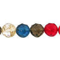 Multicolor Quartz Faceted Round