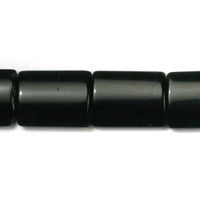Black Obsidian Quartz Puffy Rectangle Beads, 16-Inch Strand, Beads for Jewelry Making