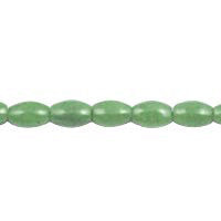 Green Aventurine Beads - Rice - 6x9mm - 16-inch - unbranded beads for jewelry making