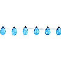 London Blue Quartz Briolette Faceted Beads, 16-Inch Strand, Beads for Jewelry Making