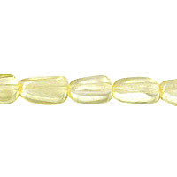 Citrine Quartz Glass Beads - Tooth Nugget - 8x12mm - 16-inch - unbranded beads for jewelry making