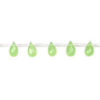 Light Green Jade Quartz Faceted Briolette