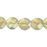 Pineapple Quartz Faceted Coin