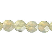 Pineapple Quartz Faceted Coin
