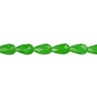 Green Jade Quartz Briolette Faceted Beads, 16-Inch Strand, Beads for Jewelry Making