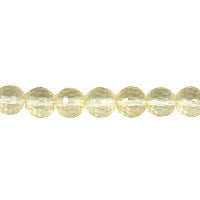 Citrine Quartz Round Faceted Beads, 16-Inch Strand, Beads for Jewelry Making