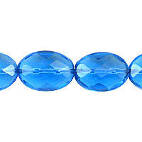 London Blue Quartz Faceted Flat Oval