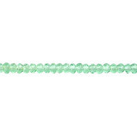 Green Quartz Rondelle Faceted Beads, 16-Inch Strand, Beads for Jewelry Making