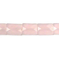 Rose Quartz Faceted Rectangle